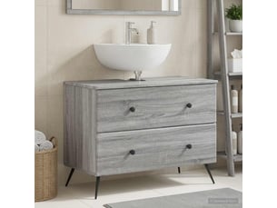 Meuble sous lavabo de salle de bain breda sonoma gris cf64846
