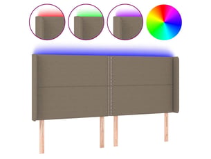 Tete de lit A poser largeur 203 cm   taupe
