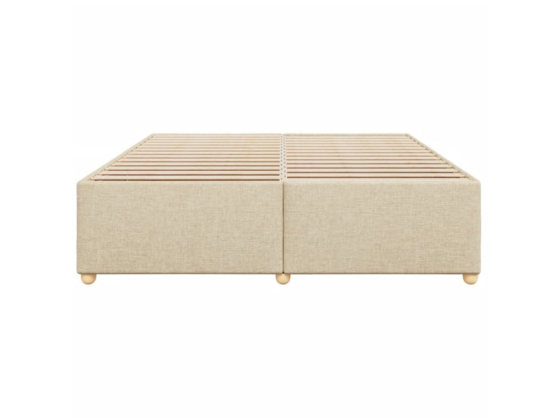  Lit double- lit adulte -  cadre de lit sans matelas crème 200x200 cm tissu  - Conforama C