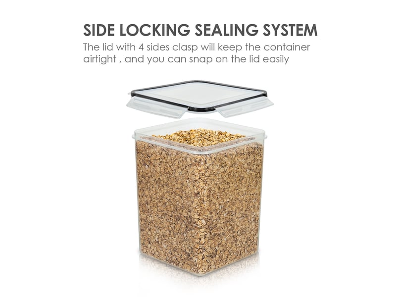  Boite rangement cuisine sans bpa pour farine sucre cereales pâtes lot de 2  5.2l  - Conforama C