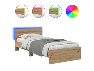 Lit simple 100x200 cm coloris marron