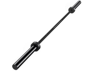 Barre d'haltères olympique de 180 cm, en acier, capacité de charge de 200 kg, noire