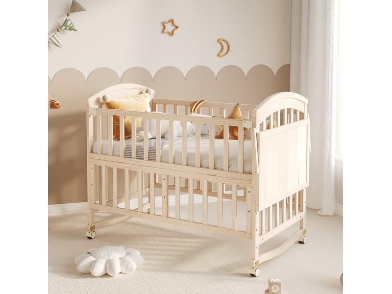  Lit bébé multifonction 120x60x95 cm extensible bois naturel sans matelas  - Conforama C
