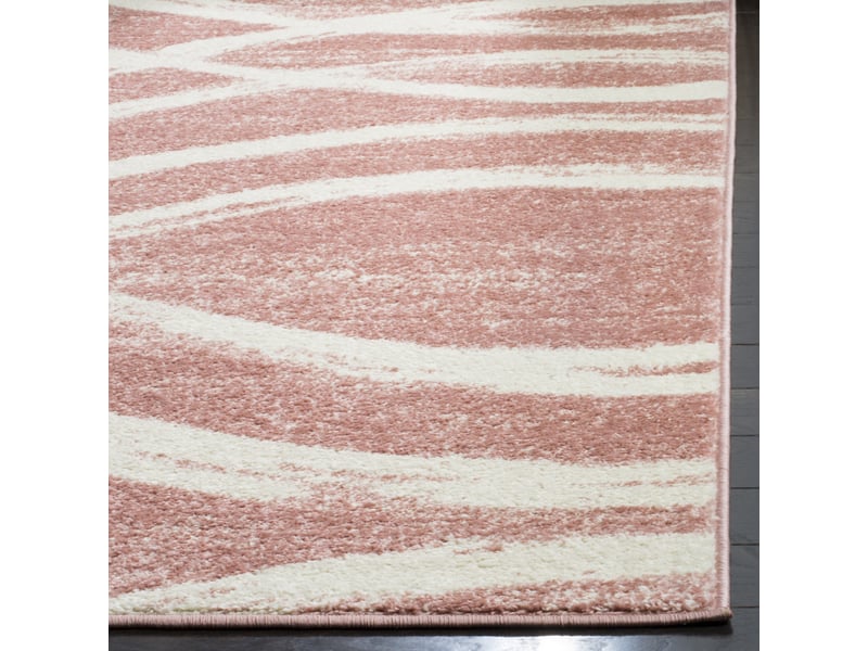  Tapis polypropylène rose crème 91 x 152 cm  - Conforama D