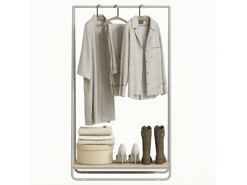  Porte-manteau multifonction 3 en 1 avec range-chaussures, noir et bois  - Conforama D