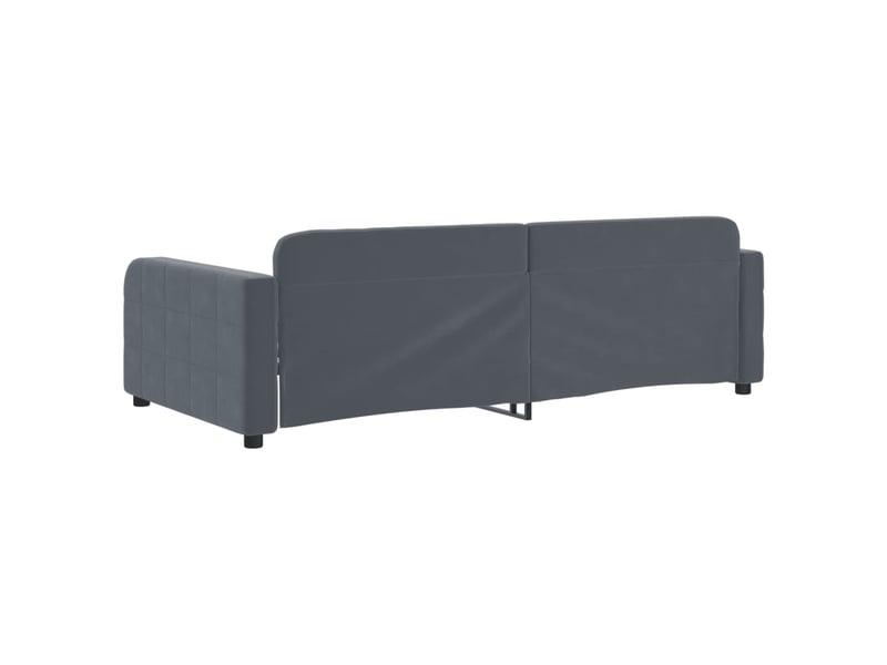  Lit simple- lit adulte -  lit de repos sans matelas gris foncé 100x200 cm velours  - Conforama D