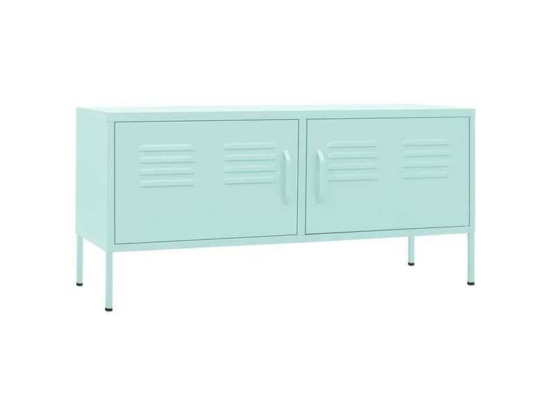  Meuble tv - banc tv - meuble de rangement vert menthe 105x35x50 cm acier  - Conforama A