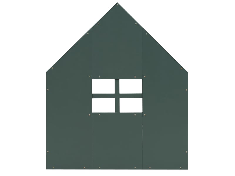  Lit cabane enfant 90x200 cm en pin et mdf, vert, sans matelas  - Conforama D