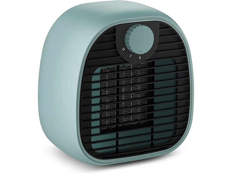  1000w, 650w aérotherme portatif petit appareil de chauffage chauffage électrique de table chauffage rapide batterie faible réglage à deux vitesses, vert  - Conforama A