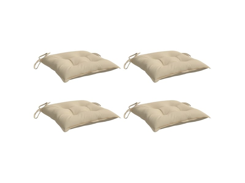  Lot de 4 coussins de palette, coussins de canapé beige 50x50x7 cm tissu oxford cf59729  - Conforama C