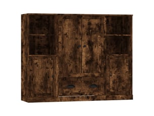 Buffets 3 pcs - bahut - meuble de rangement chêne fumé bois d'ingénierie