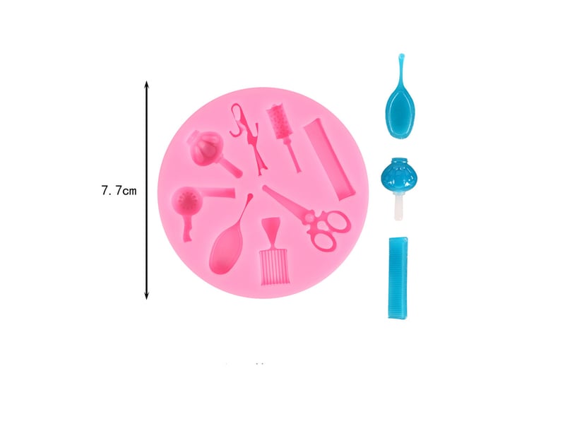  Moule de cuisson pour coiffure, peigne, ciseaux, sèche-cheveux, décoration de gâteaux, moule à chocolat, fondant NO Commercial reference - Conforama D