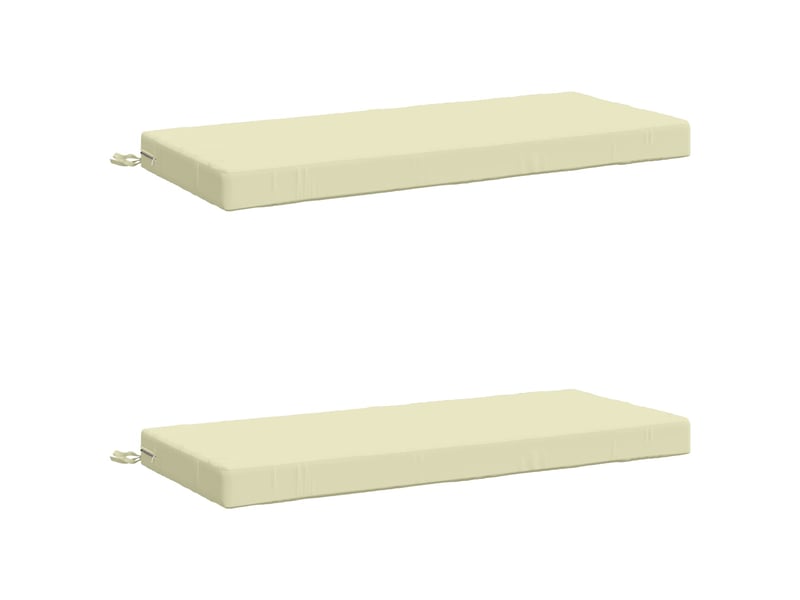  Lot de 2 coussins de banc, coussins d'assise soest 100 % polyester crème cf57206  - Conforama B