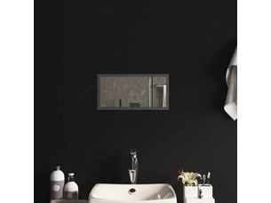 Miroir de salle de bain, miroir de toilette led transparent 40 x 20 cm verre trempé cf62574