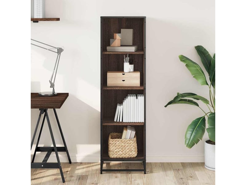  Bibliothèque, étagère de rangement chêne marron 40x35x139 cm bois d'ingénierie  - Conforama C