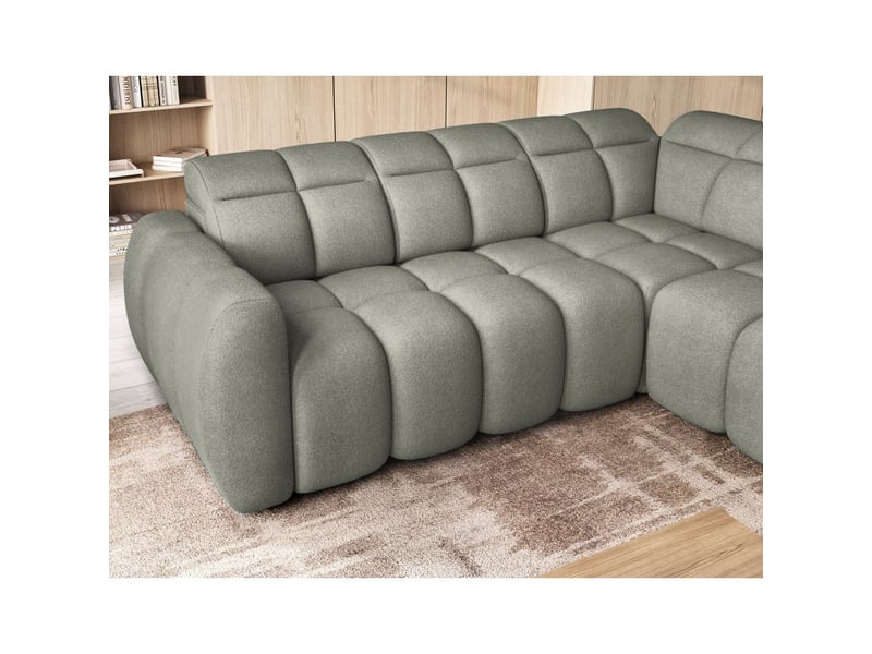  Canapé d'angle électrique ronda 4 places vert – angle droit  - Conforama D