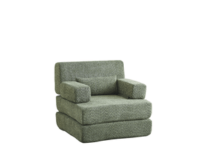 Fauteuil convertible   Tissu vert