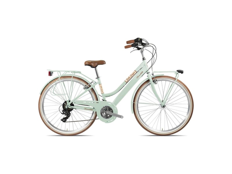  Vélo tecnobike 28 belle epoque femme 21v vert brillant h43 dynamo dans le moyeu 3567850001955 - Conforama A