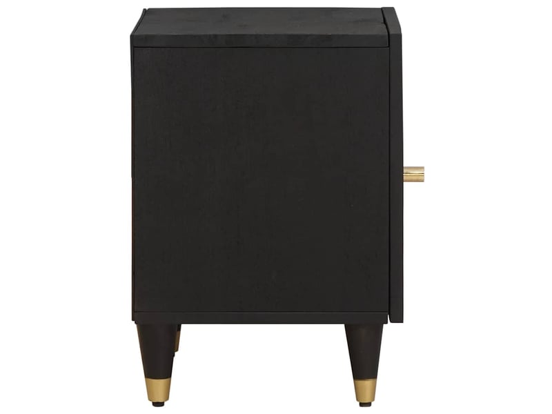  Table de chevet avec porte 2 pièces noir 40 x 33 x 46 cm  - Conforama E