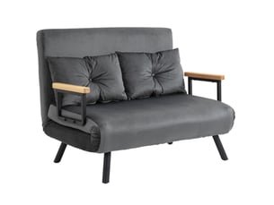 Fauteuil convertible WISHDOR Velours gris