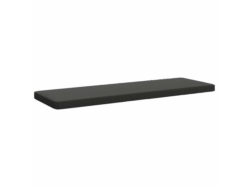 Lot de 2 coussins de banc, coussins d'assise vught 100 % polyester anthracite cf57785 - Conforama D