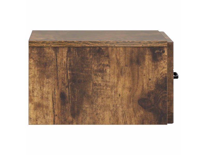  Table de chevet - cabinet de chevet - table de nuit mural chêne fumé 34,5 x 33 x 20 cm  - Conforama E