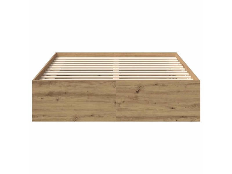  Lit double- lit adulte -  cadre de lit sans matelas chêne artisanal 120x190 cm  - Conforama D