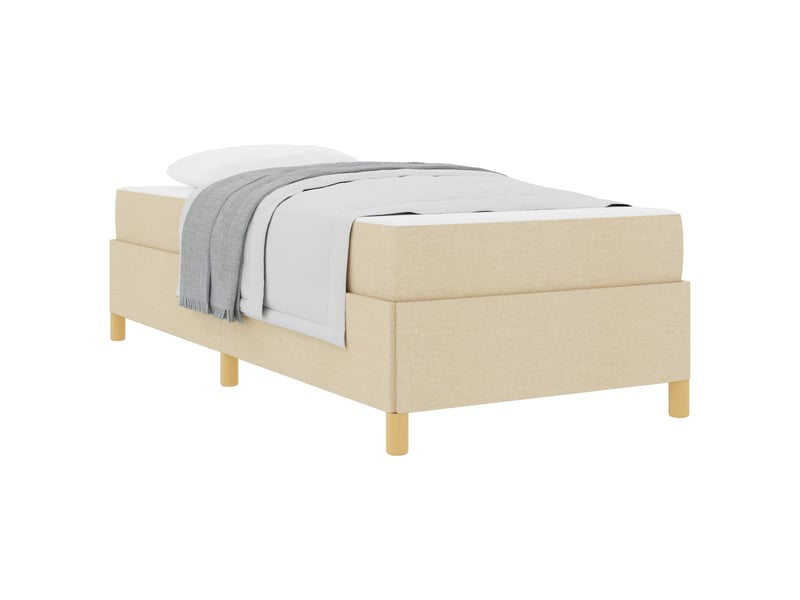  Lit simple- lit adulte -  cadre de lit crème 100 x 200 cm tissu  - Conforama A