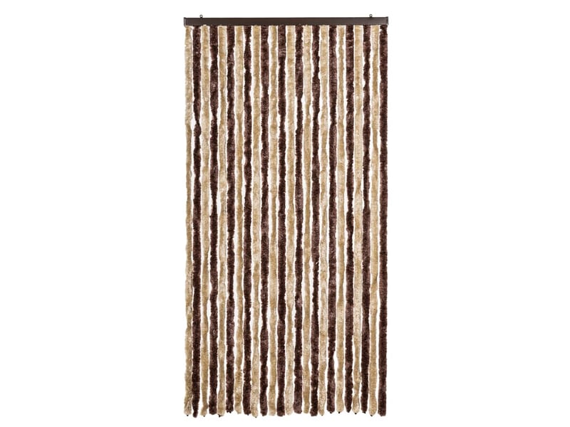  Rideau anti-mouches, moustiquaire beige et marron clair 100x230 cm chenille cf43503  - Conforama C