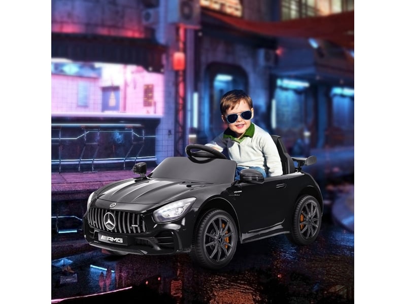  Voiture électrique enfant mercedes-benz amg gtr 108x67x46 cm avec télécommande noire  - Conforama B