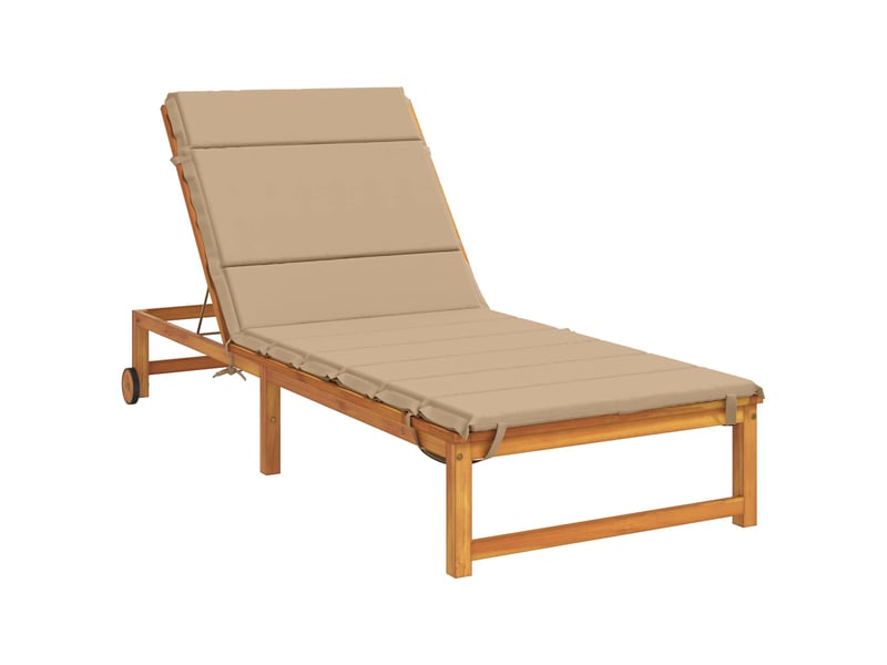 Coussin de transat, coussin pour bain de soleil gemert 100 % polyester sable 200 x 80 x 3 cm cf56203 - Conforama C