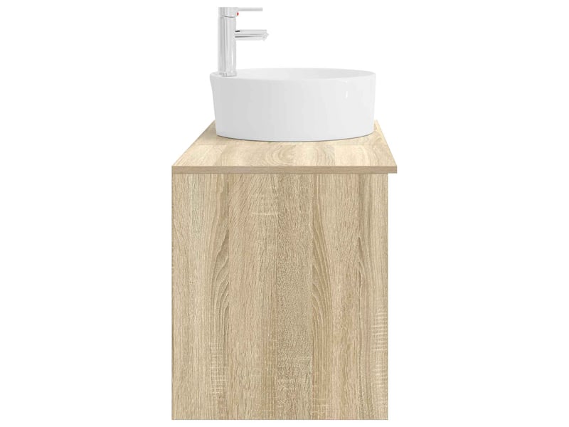 Ensemble de mobilier de salle de bain 2 pcs chêne sonoma shl1795 - Conforama E