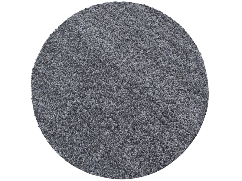 Shaggy - tapis uni rond - gris 120 x 120 cm LIFE1201201500GREY - Conforama A
