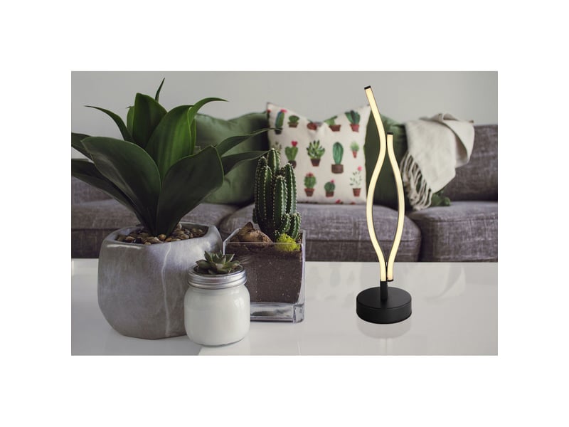 Lampe de table led intégrée noir mat 2x led 3000k  - Conforama E
