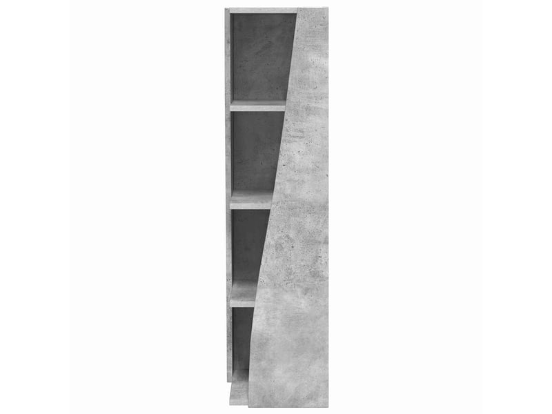  Meuble d'angle, meuble de rangement salon 27,5x27x102cm bois d'ingénierie gris béton  - Conforama E