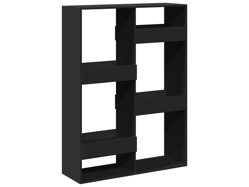  Bibliothèque, meuble de rangement salon noir 100x33x135 cm bois d'ingénierie  - Conforama A