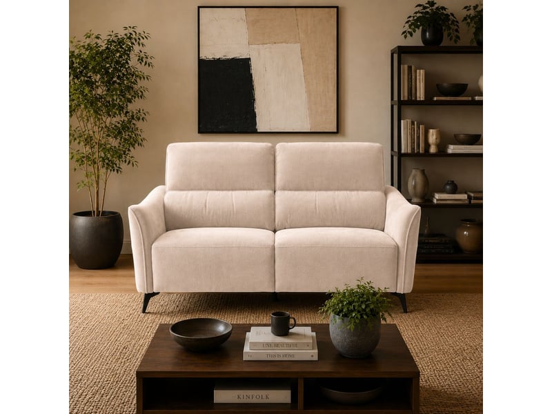  Canapé 2 places fixe tissu waterproof beige - garios GARIOS - Conforama C