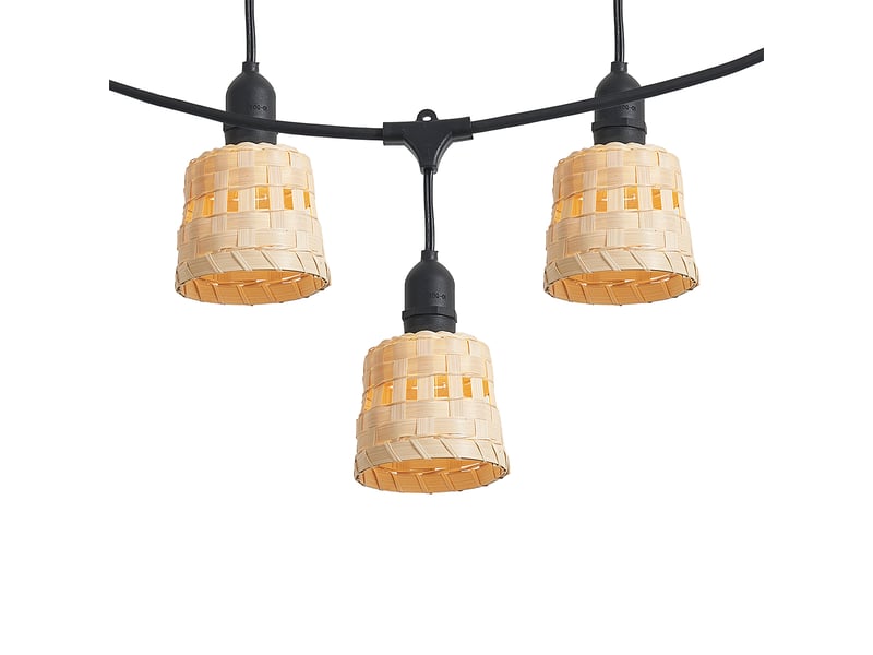  Guirlande lumineuse en bambou avec prise 8m avec led 10 lumières ip44 - ibiz  - Conforama A