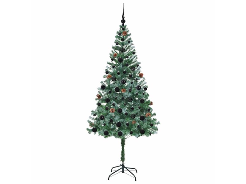  Sapin de noël artificiel, arbre de noël avec 300 led vert 180 cm pvc et acier shl8237  - Conforama D