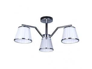 Fabrilamp trebol, lampe classique, 3xe14, blanc et chromé, 24 x 56 x 56 cm