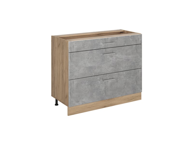  Vicco meuble cuisine, bétonchêne doré, 100cm sans plan de travail  - Conforama A