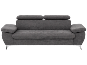 Canapé droit fixe  ALLY 2 3 places Tissu / Microfibre Gris (F187)