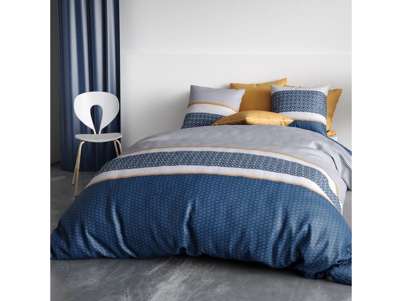  Housse de couette 260x240 zante + 2 taies coton 57 fils  - Conforama C