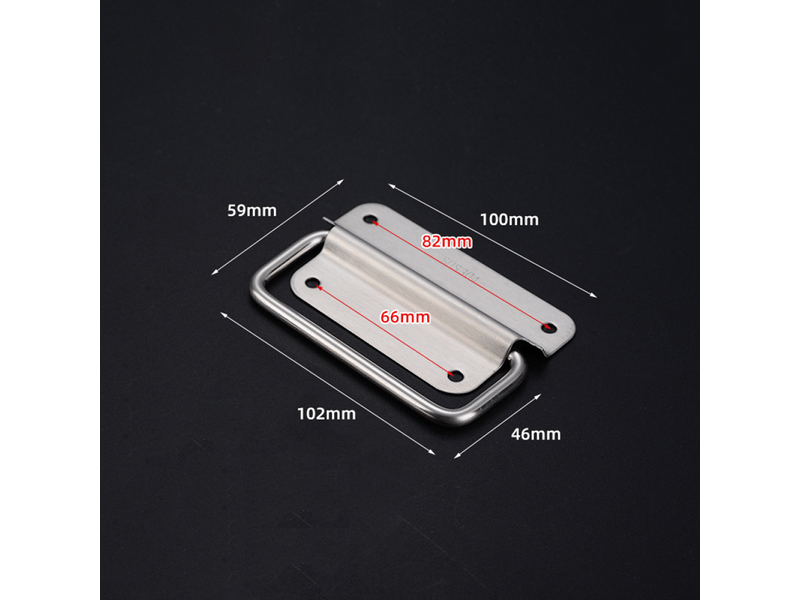  Poignées - en acier inoxydable - pour boîtes à outils, portes d'armoires - 4 pièces - 102 mm - argenté  - Conforama B