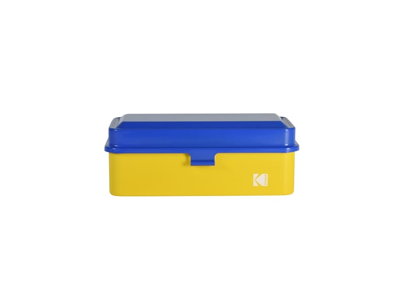 Kodak film case (120135) - boîtier compact en acier pour 8 rouleaux de film 120 ou 10 rouleaux de film 135, capot amovible, finition mate, design moderne, protection poussière et humidité - bleu - Conforama C