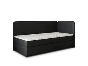 Lit avec rangement 80x200 cm MASSENO   coloris noir