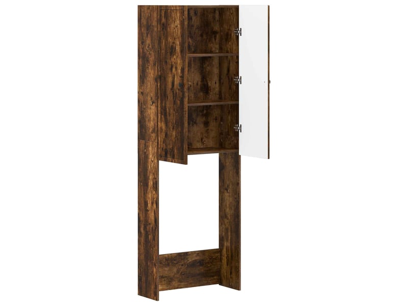  Armoire de toilette, meuble de toilette ede chêne fumé 66x25.5x190 cm  - Conforama D