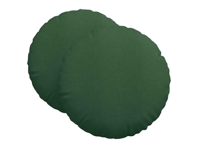  Lot de 2 coussins de siège, coussins décoratifs tissu en velours côtelé vert foncé cf59815  - Conforama A
