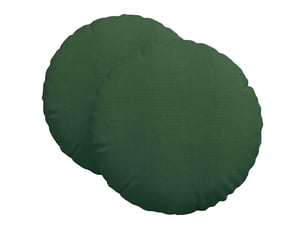 Lot de 2 coussins de siège, coussins décoratifs tissu en velours côtelé vert foncé cf59815