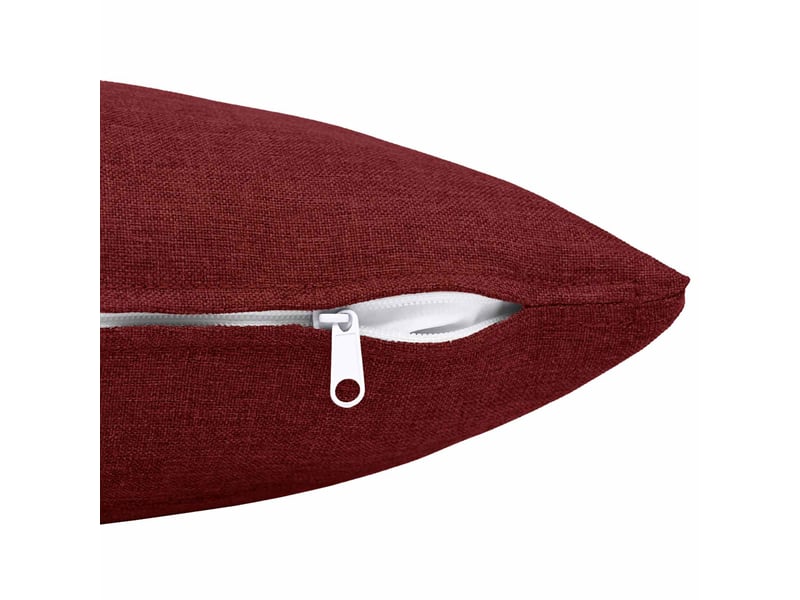  Lot de 12 coussins avec oreiller, coussins décoratifs heerlen bordeaux tissu cf50090  - Conforama D